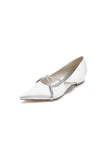 Pointed Toe Rhinestone Strap Kitten Heels