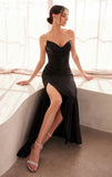 Micah Maxi Dress Strapless Satin Dress with Gathered Detail