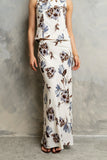 Eden Floral Midi Skirt in Cream