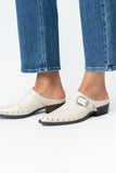 Tessa Western Mule in Bone