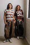 Niko Striped Top in Camel