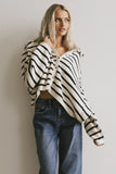 Harper Striped Cardigan in Navy FINAL SALE