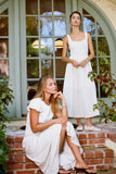 Raven Striped Midi Dress in Natural FINAL SALE