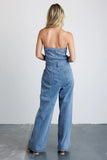Wide Leg Denim Jumpsuit FINAL SALE