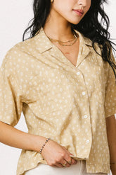 Xiomara Floral Button Up in Yellow FINAL SALE
