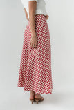 Posie Gingham Maxi Skirt in Red