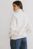 Krista Half Zip in Bone FINAL SALE