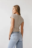 Trisha Striped Top in Brown