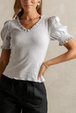 Violet Knit Top in Heather Grey FINAL SALE