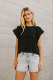 Myra Embroidered Blouse in Black FINAL SALE