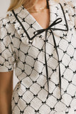 Maia Bow Collared Top FINAL SALE