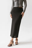 Jozette Lace Midi Skirt in Black