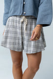 Katherine Plaid Shorts in Black
