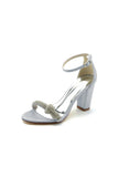 Ankle Strap Sandals with Rhinestone