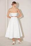 DELICATE ICON WHITE MIDI DRESS