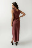 Hailey Lace Trim Maxi Dress in Marsala FINAL SALE