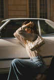 Niri Striped Button Up in Brown FINAL SALE