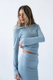 Bonnie Polka Dot Top in Blue