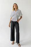Alec Striped Blouse in White