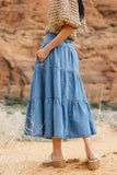 Joannie Tiered Denim Skirt FINAL SALE