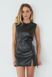 Yara Faux Leather Top
