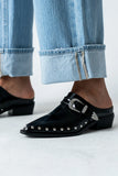Tessa Western Mule in Black