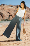 Amaya Wide Leg Pants in Slate FINAL SALE