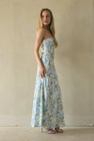 Jasmina Satin Floral Maxi Dress