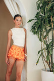 Zaria Fringe Beaded Mini Skort