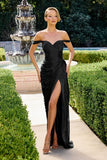 Olga Gown Off The Shoulder Shimmer Chiffon Dress