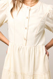 Finey Button Front Maxi Dress in Cream FINAL SALE