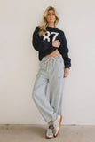 Robyn Striped Pants in Denim FINAL SALE