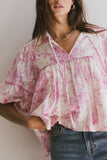 Madison Floral Blouse in Pink FINAL SALE