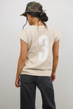 Vinnie Muscle Tee in Beige