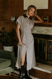 Andie Houndstooth Maxi Dress FINAL SALE