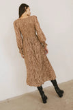Justice Abstract Midi Dress in Brown FINAL SALE