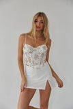 Hadley Floral Mesh Bustier Top