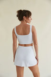 Nina Smoothing Tennis Skort in White