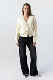 Tonya Bow Sweater in Cream