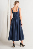 FEMME SILHOUETTE NAVY MIDI DRESS FINAL SALE