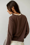 Romy Striped Top in Brown FINAL SALE