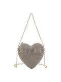 Womens Heart Shape Evening Clutch Bag
