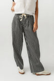 Becky Striped Wide Leg Jeans in Off White FINAL SALE
