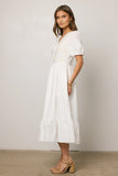Jozette Floral Midi Dress in Off White FINAL SALE