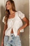 Hadley Embroidered Blouse in Cream FINAL SALE