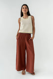 Lee Wide Leg Pants in Brick