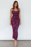 Moana Floral Maxi Dress Grape