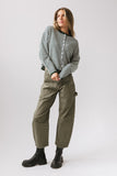 Miriam Striped Cardigan in Forest FINAL SALE