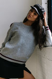 Jayce Striped Sweater in Grey FINAL SALE