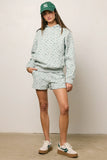 Elora Floral Sweatshirt in Blue FINAL SALE